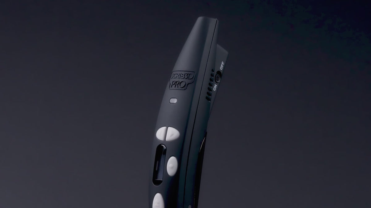 Close up shots of the SCRIB3D PRO Pen and a short shot of the pen creating in the air